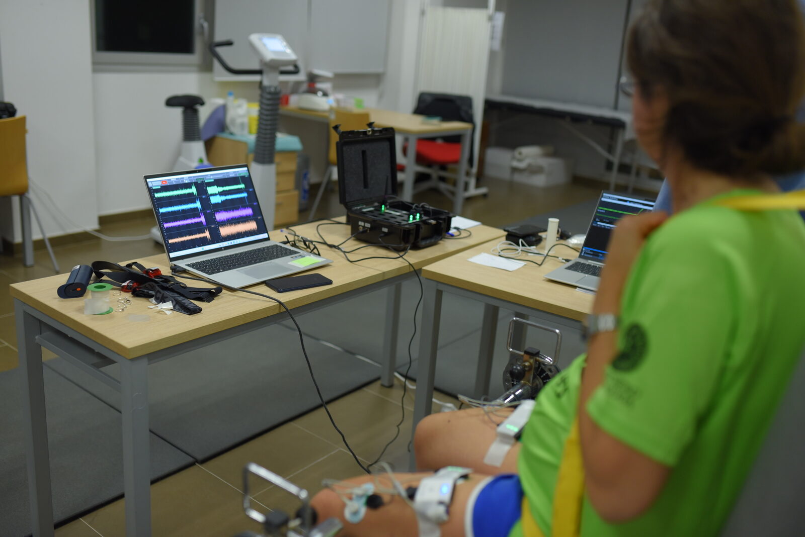 Laboratorio de valoración con sensores y cicloergómetro