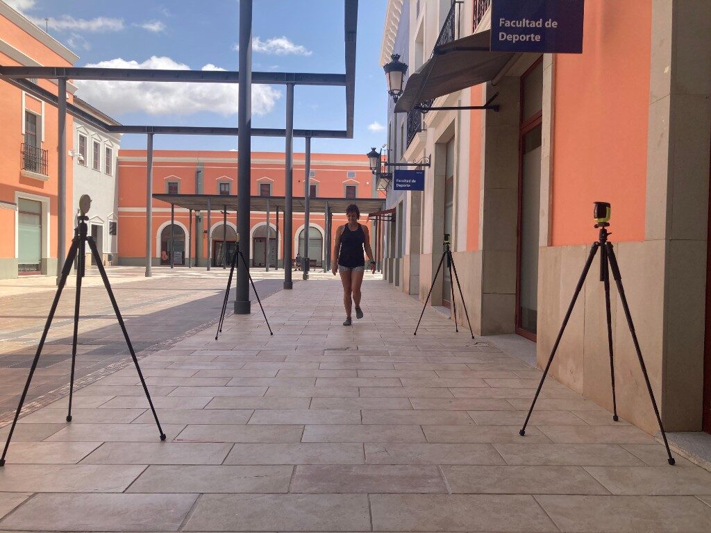 Prueba de desplazamiento con células fotoeléctricas